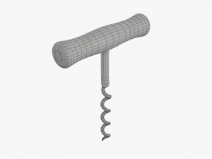 Wine bottle corkscrew 3D Model