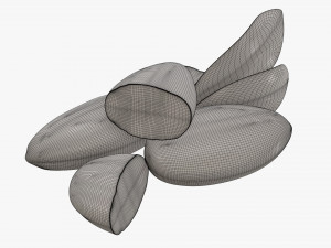 Almond nuts 02 Modelo 3D