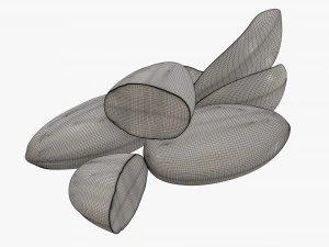 Almond nuts 02 3D Model