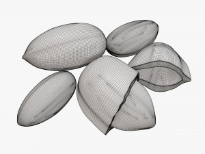 Almond nuts 03 Modello 3D