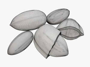 Almond nuts 03 3D Model