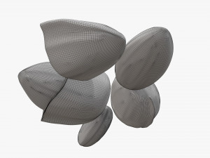 Almond nuts 03 Modello 3D