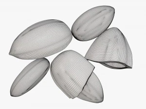 Almond nuts 03 3D Model