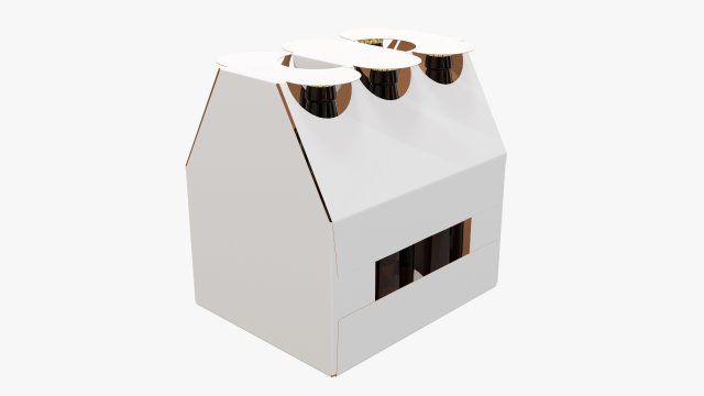 Bottle carrier box Modelo 3D .c4d .max .obj .3ds .fbx .stl .blend 