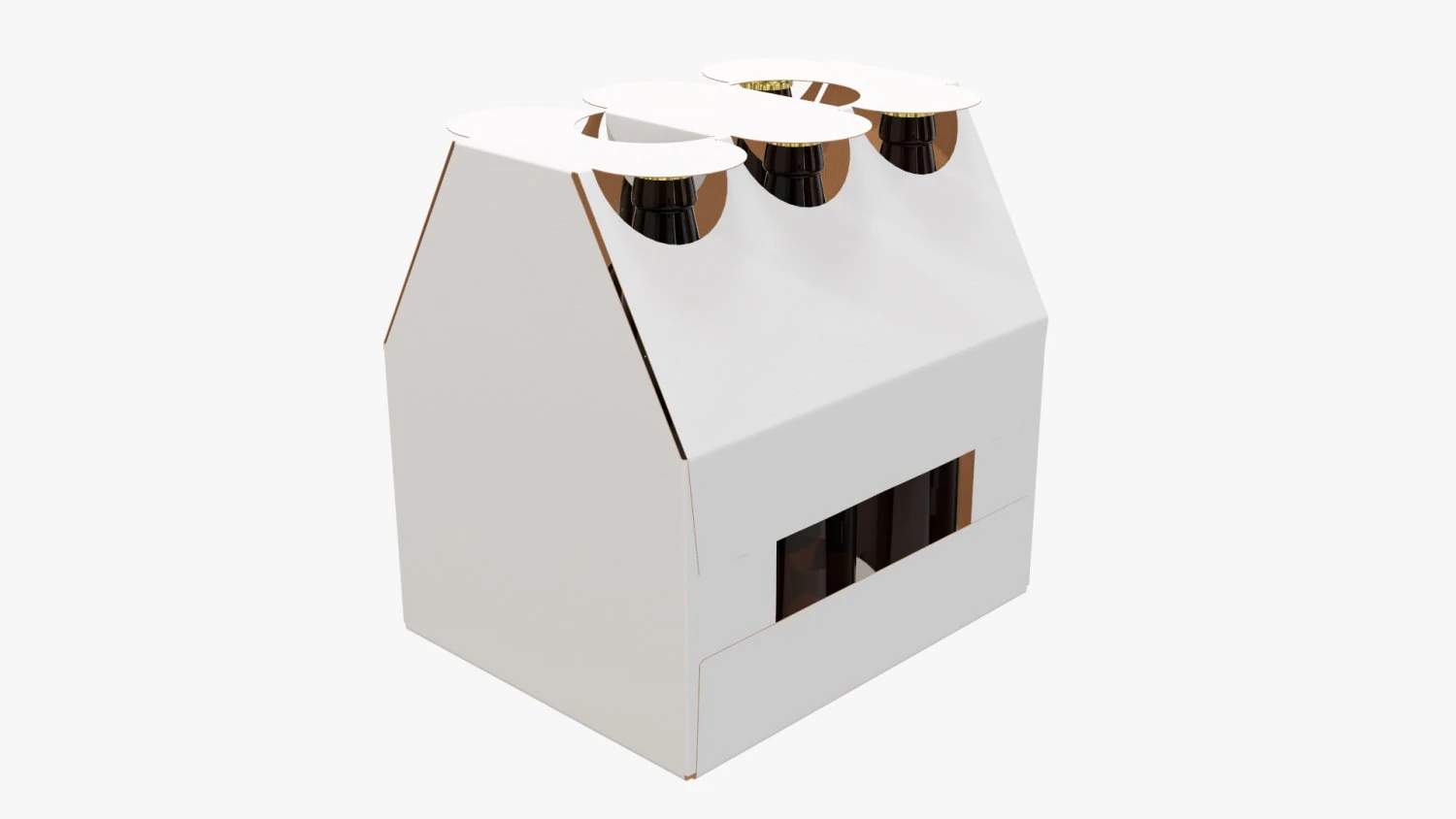 Bottle carrier box 3D Model .c4d .max .obj .3ds .fbx .stl .blend