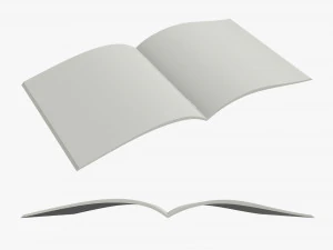 Broşür rehber kitabı 02 açık 3D Model