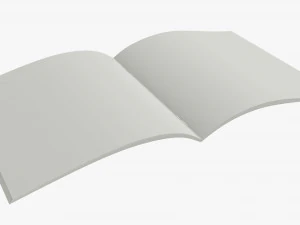 Brochure guide book 02 open 3D Model