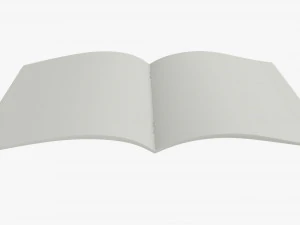 Brochure guide book 02 open 3D Model