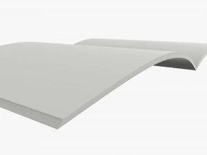Brochure guide book 02 open 3D Model