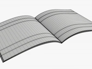 Brochure guide book 02 open 3D Model