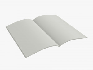 Brochure guide book 03 open 3D Model