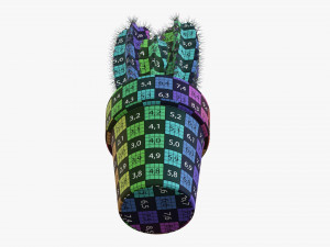 Cactus in planter pot plant 01 3D Model