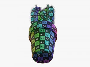 Cactus in planter pot plant 01 3D Model