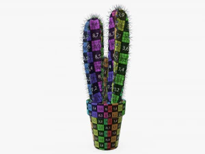 Cactus en maceta planta 02 Modelo 3D