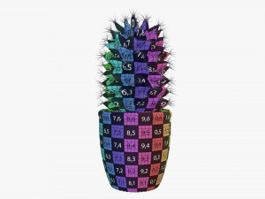 Cactus plant in pot tall Model 3D