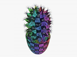Cactus plant in pot tall Model 3D