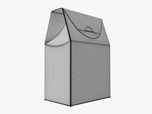 Cardboard cookie box regular 3D Model