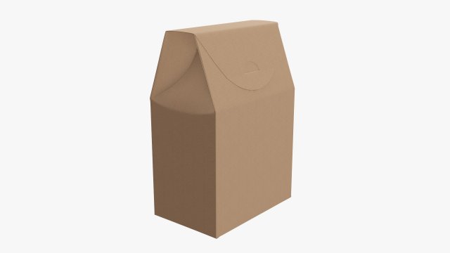 Cardboard cookie box regular cardboard Model 3D .c4d .max .obj .3ds .fbx .stl .blend 