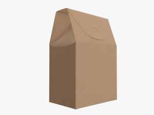Cardboard cookie box regular cardboard Model 3D