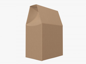 Cardboard cookie box regular cardboard Model 3D