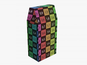 Cardboard cookie box tall 3D Model
