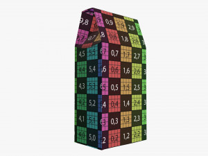 Cardboard cookie box tall 3D Model