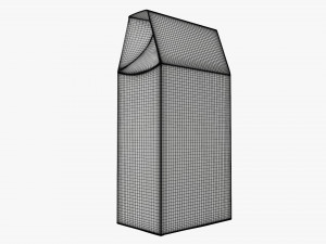 Cardboard cookie box tall cardboard Modelo 3D