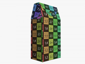 Cardboard cookie box tall cardboard Modelo 3D