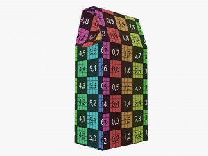 Cardboard cookie box tall cardboard Modelo 3D