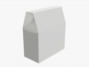 Cardboard cookie box wide 3D Model