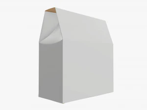 Caja de galletas de cart&oacute;n ancha Modelo 3D