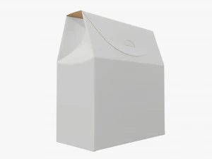 Caja de galletas de cart&oacute;n ancha Modelo 3D