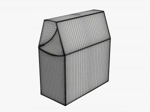 Caja de galletas de cart&oacute;n ancha Modelo 3D