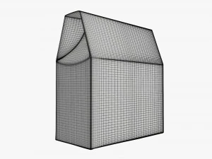 Caja de galletas de cart&oacute;n ancha Modelo 3D