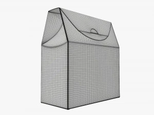 Caja de galletas de cart&oacute;n ancha Modelo 3D