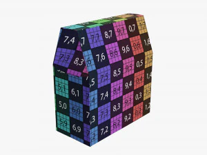 Caja de galletas de cart&oacute;n ancha Modelo 3D