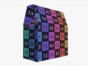 Caja de galletas de cart&oacute;n ancha Modelo 3D