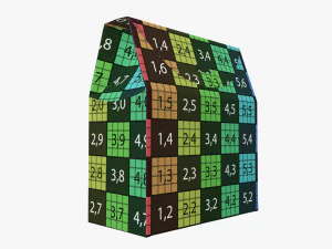 Caja de galletas de cart&oacute;n ancha Modelo 3D