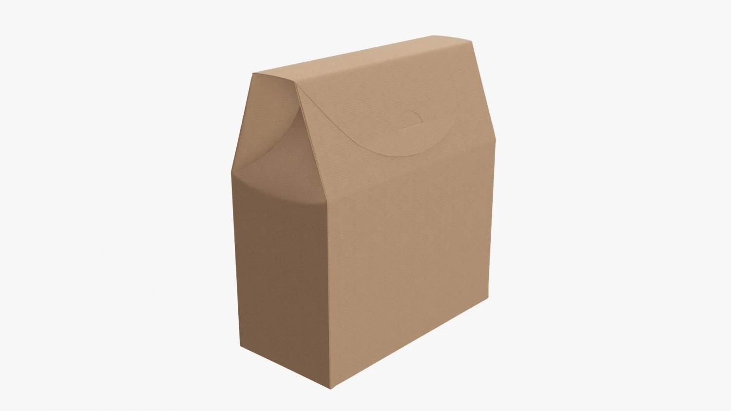 Cardboard cookie box wide cardboard 3D Model .c4d .max .obj .3ds .fbx .stl .blend 
