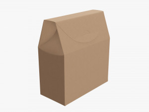 Cardboard cookie box wide cardboard Modelo 3D