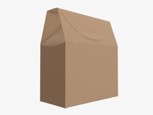 Cardboard cookie box wide cardboard 3D Model