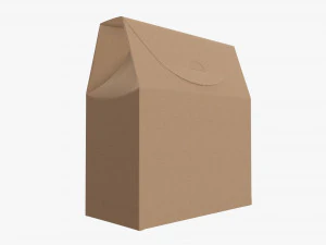 Cardboard cookie box wide cardboard 3D Model