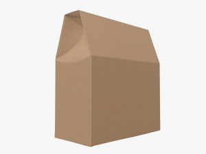 Cardboard cookie box wide cardboard 3D Model