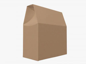 Cardboard cookie box wide cardboard 3D Model