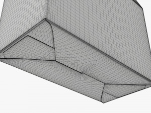 Cardboard cookie box wide cardboard 3D Model