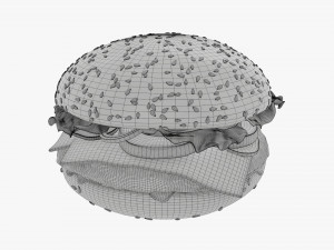 Cheeseburger fast food 01 stylized Modelo 3D