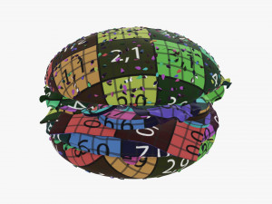 Cheeseburger fast food 01 stylized Modelo 3D