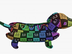 Dachshund puppy in hot dog bun Modelo 3D