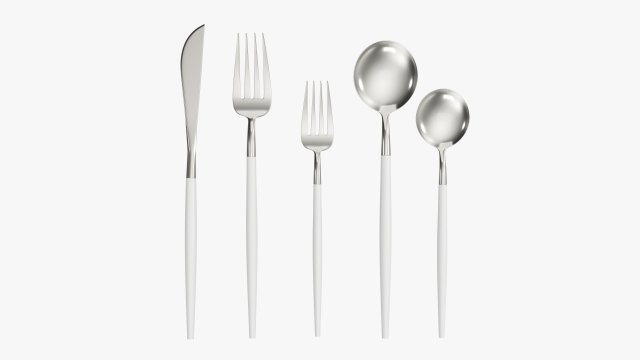Flatware set 01 Modelo 3D .c4d .max .obj .3ds .fbx .stl .blend 