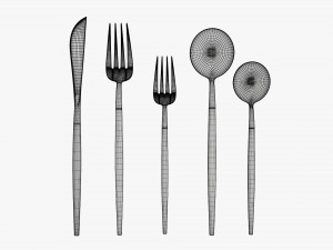 Flatware set 01 Modelo 3D